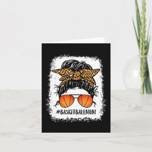 Basketball Mama geblasen Messy Bun Player Mama Mot Karte