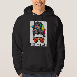 Basketball Mama Gefärbte Krawatte Messy Bun Beste  Hoodie