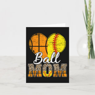 Basketball Mama Herzstück Softball Mama Leopard Mu Karte
