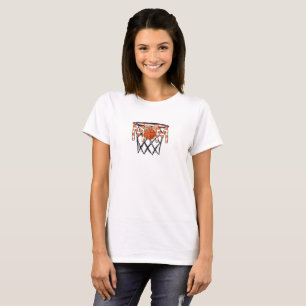 Basketball Mama Hoop Orange Polka Dot Custom T-Shirt