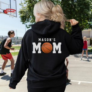Basketball Mama Kind Name Eltern schwarz Hoodie