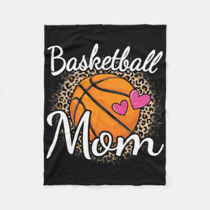 Basketball Mama Leopard Print Basketball Frauen Ma Fleecedecke