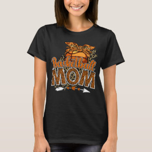 Basketball Mama Mama Mother's Day Leopard Sport Ma T-Shirt