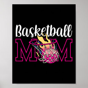 Basketball Mama Mannschaftsspieler Match Coach Mut Poster