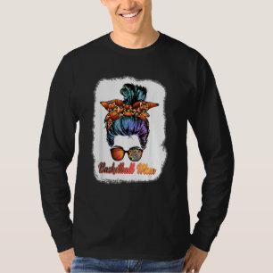 Basketball Mama Messy Bun Mama Basketball Spieler T-Shirt
