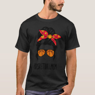 Basketball Mama Messy Bun Mama Softball Liebhaber T-Shirt