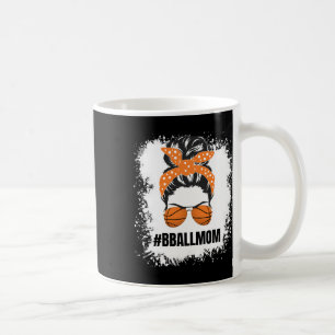 Basketball Mama Messy Bun Proud Mama Bball Basketb Kaffeetasse