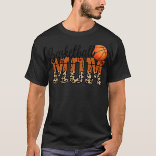 Basketball-Mama mit Basketball-Tierdruck T-Shirt