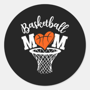 Basketball-Mama Niedliche Neuheit Not leidende Fra Runder Aufkleber