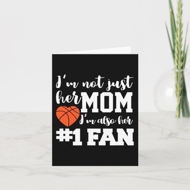 Basketball Mama Nummer 1 Fan Basketball Mütter J Karte (Vorderseite)