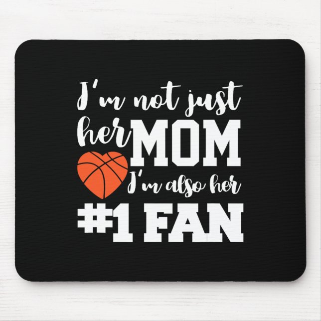 Basketball Mama Nummer 1 Fan Basketball Mütter J Mousepad (Vorne)