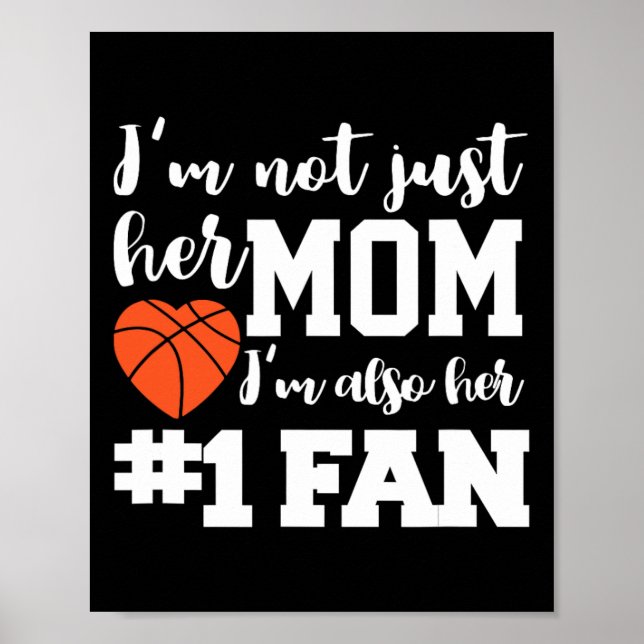 Basketball Mama Nummer 1 Fan Basketball Mütter J Poster (Vorne)