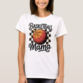 Basketball-Mama Retro-Mom T-Shirt