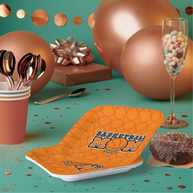 Basketball-Mama-Screwball-Grafik Pappteller (Multi)