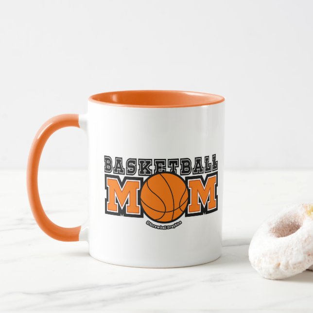 Basketball-Mama-Screwball-Grafik Tasse (Mit Donut)