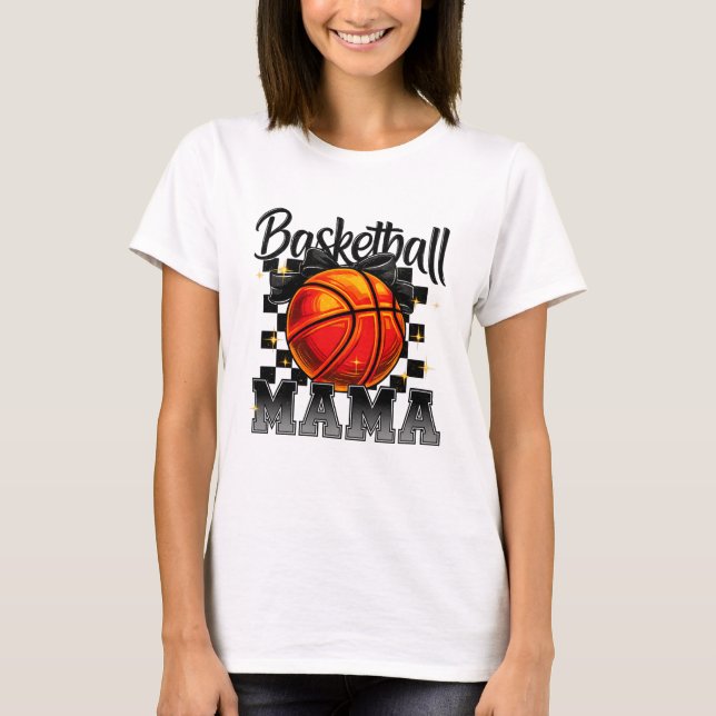 Basketball Mama Shirt mit Bow Graphic - Sportsamml (Vorderseite)