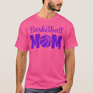 Basketball Mama Sporty Basketball Lila T-Shirt