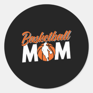 Basketball Mama Team Coach Spieler Match Mutter Mo Runder Aufkleber