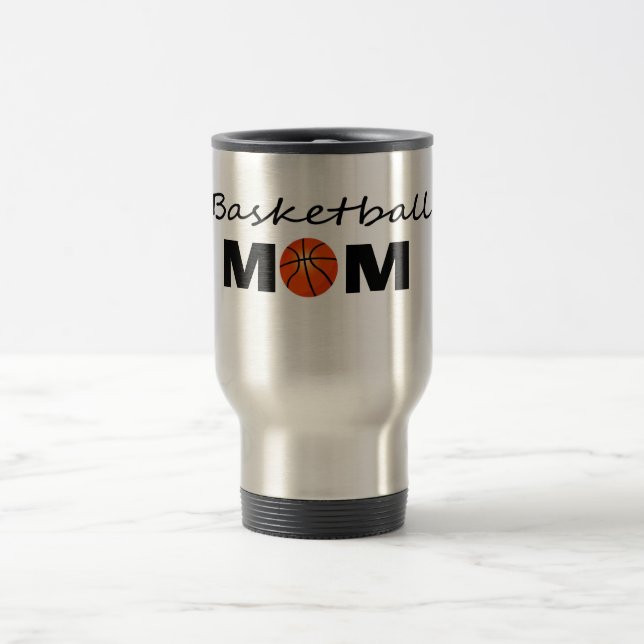 Basketball Mama Travel Mug Reisebecher (Mittel)