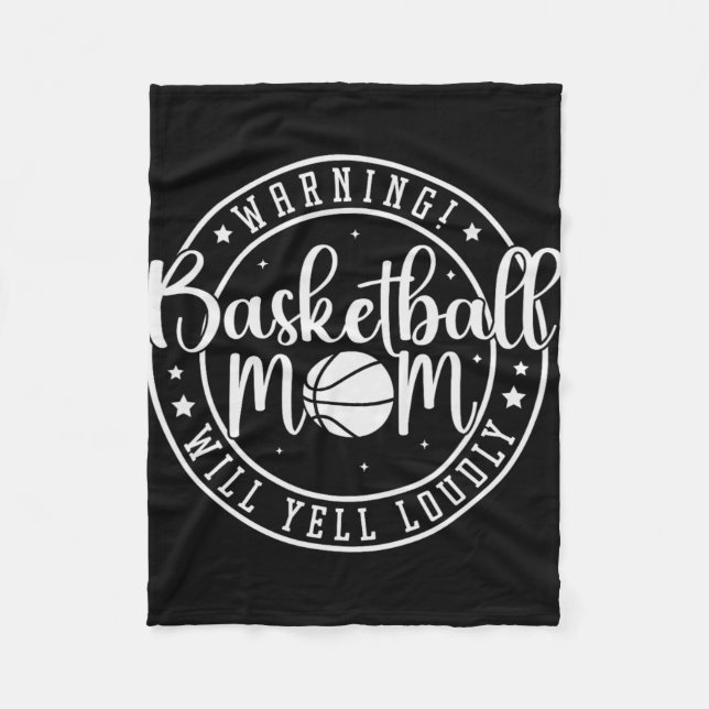 Basketball-Mama wird laut schreien  Fleecedecke (Vorderseite)