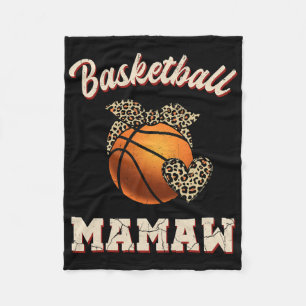 Basketball Mamaw Bandana Leopard Herz Fans Mutter Fleecedecke