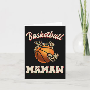 Basketball Mamaw Bandana Leopard Herz Fans Mutter Karte