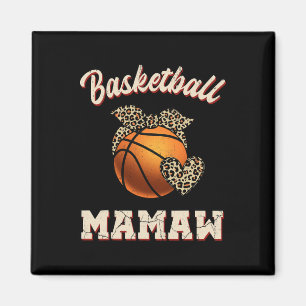 Basketball Mamaw Bandana Leopard Herz Fans Mutter Magnet