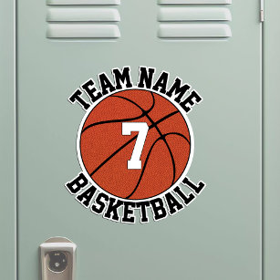 Basketball Mannschaftsname und Spielernummer Aufkleber