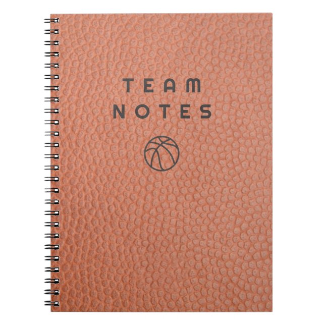 Basketball-Mannschaftsnotizen  Notizblock (Vorderseite)