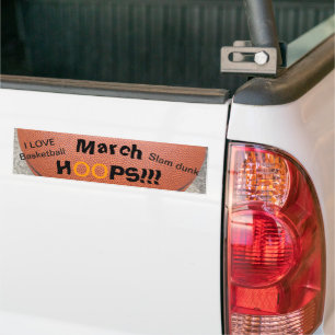 Basketball März HOOPS Aufkleber Autoaufkleber