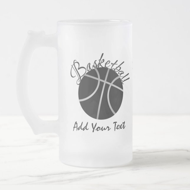 Basketball Mattglas Bierglas (Links)