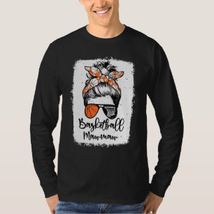 Basketball Mawmaw Vintage Leopard Unordentliche Fr T-Shirt
