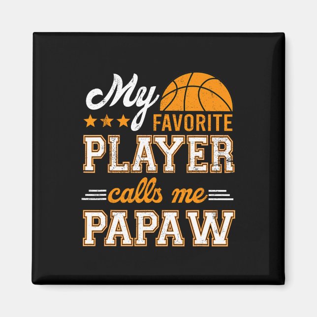 Basketball Mein Lieblingsspieler ruft mich Papa an Magnet (Vorne)