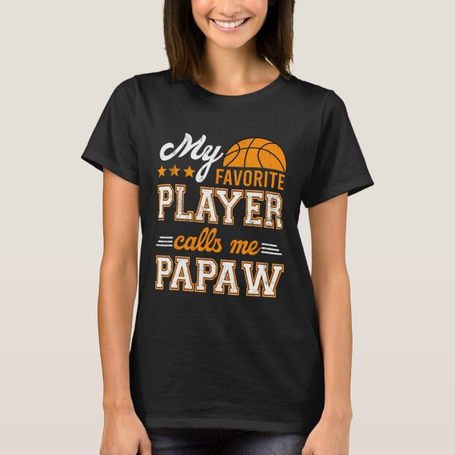 Basketball Mein Lieblingsspieler ruft mich Papa an T-Shirt (Vorderseite)