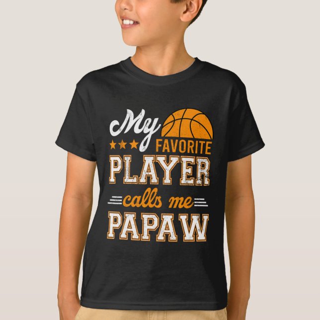 Basketball Mein Lieblingsspieler ruft mich Papa an T-Shirt (Vorderseite)