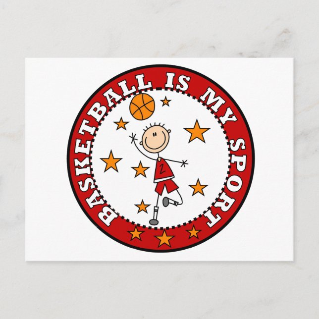Basketball Meine Sport-Hemden und Geschenke Postkarte (Vorderseite)