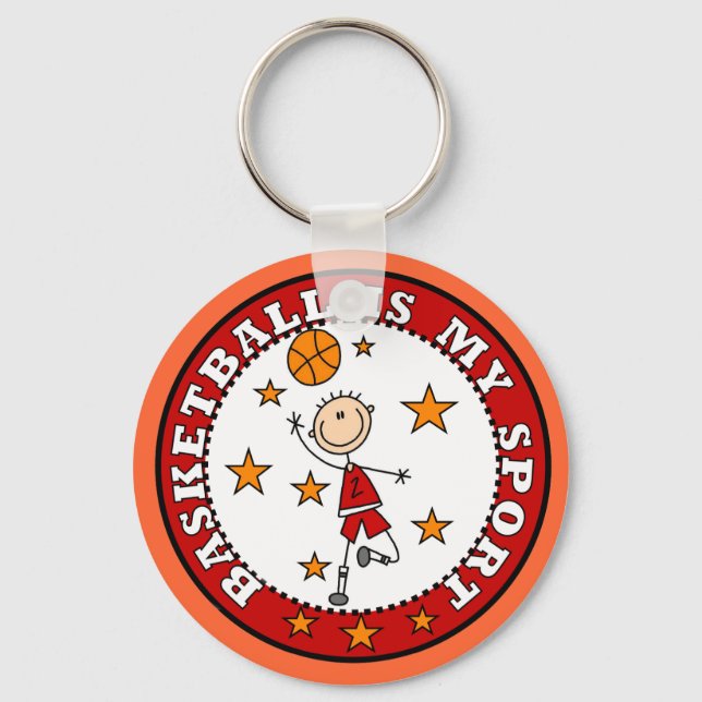 Basketball Meine Sportkleidung und Geschenke Schlüsselanhänger (Vorderseite)