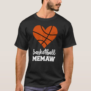 Basketball Memaw Funny Basketball Basketball Memor T-Shirt