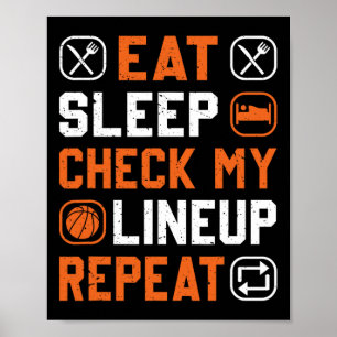 Basketball Men Boy Karo Mein Line Up Basketball Pl Poster