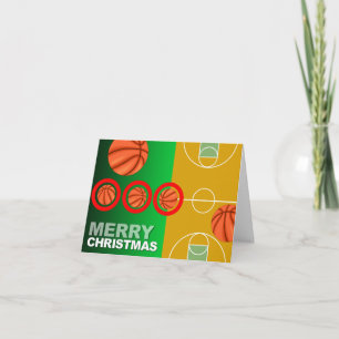 Basketball Merry Christmas Card Feiertagskarte