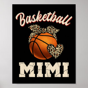 Basketball Mimi Bandana Leopard Herz Fans Mutter' Poster