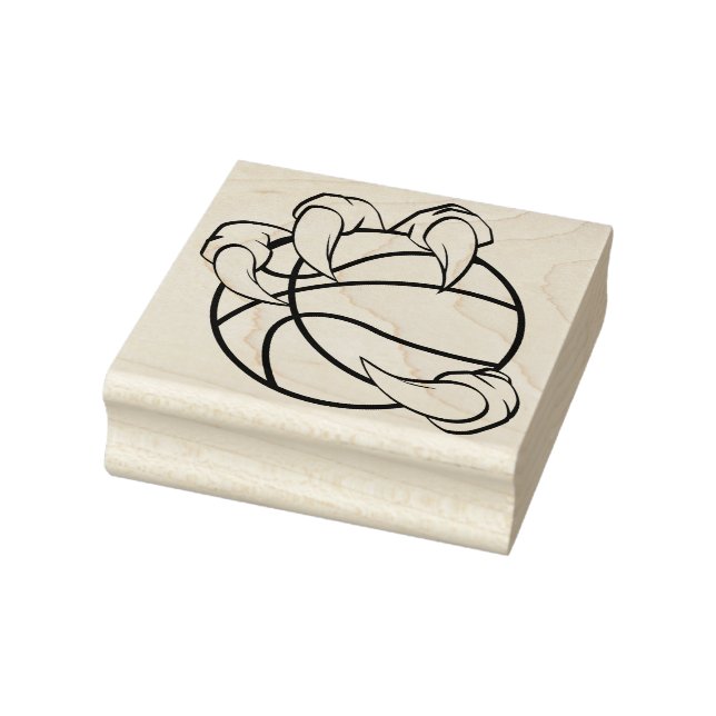 Basketball mit Drachenschwärzen Gummistempel (Stempel)