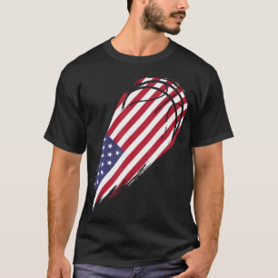 Basketball mit Fahne der Patriotischen USA T-Shirt