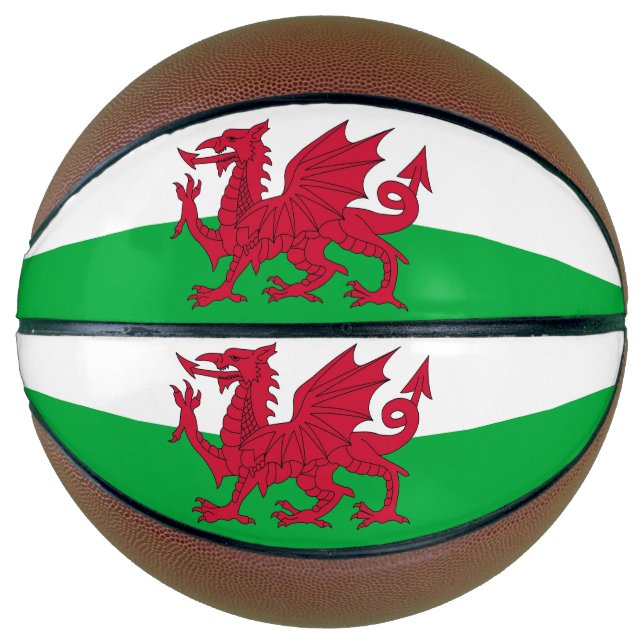 Basketball mit Flagge von Wales, Vereinigtes König (Vorderseite)