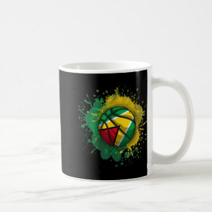 Basketball mit Guyana-Flagge Kaffeetasse