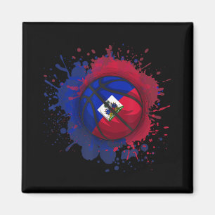 Basketball mit Haifahne Magnet