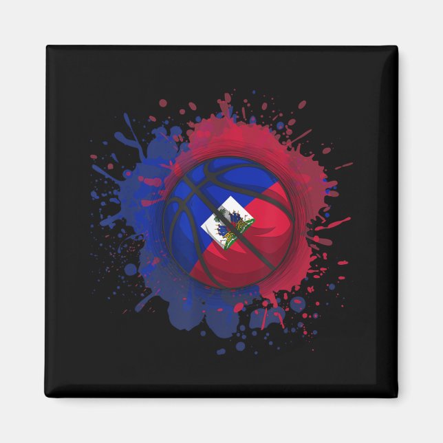Basketball mit Haifahne Magnet (Vorne)