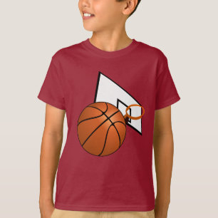 Basketball mit Korb T-Shirt