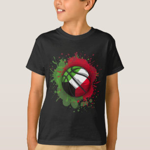 Basketball mit Kuwait-Flagge T-Shirt