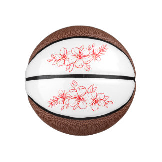 Basketball mit Rotblume